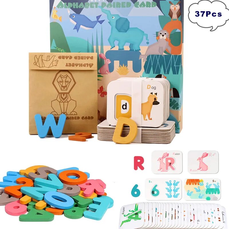 Kids Education Number - แฟลชการ์ดตัวอักษร Montessori สำหรับเด็ก3-6ปีตัวเลขตัวอักษรไม้ของเล่นการเรียนรู้ตัวอักษรของเล่นเพื่อการศึกษาก่อนวัยเรียน