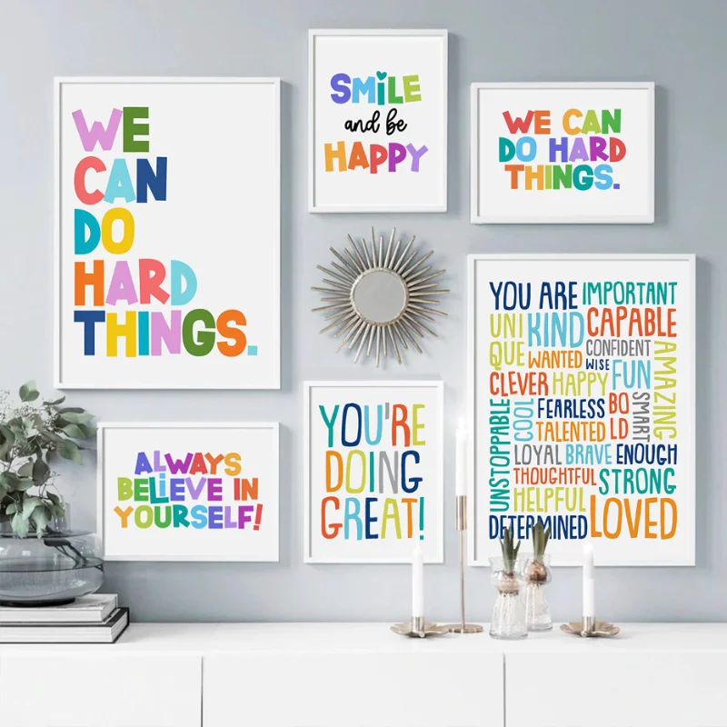 Kids Education Motivation - ภาพเพชรติดผนังห้องเรียนเด็ก ภาพสร้างแรงบันดาลใจ โปสเตอร์เพื่อการศึกษา ห้องเด็กเล่น ศิลปะสร้างแรงจูงใจ ภาพเพชร