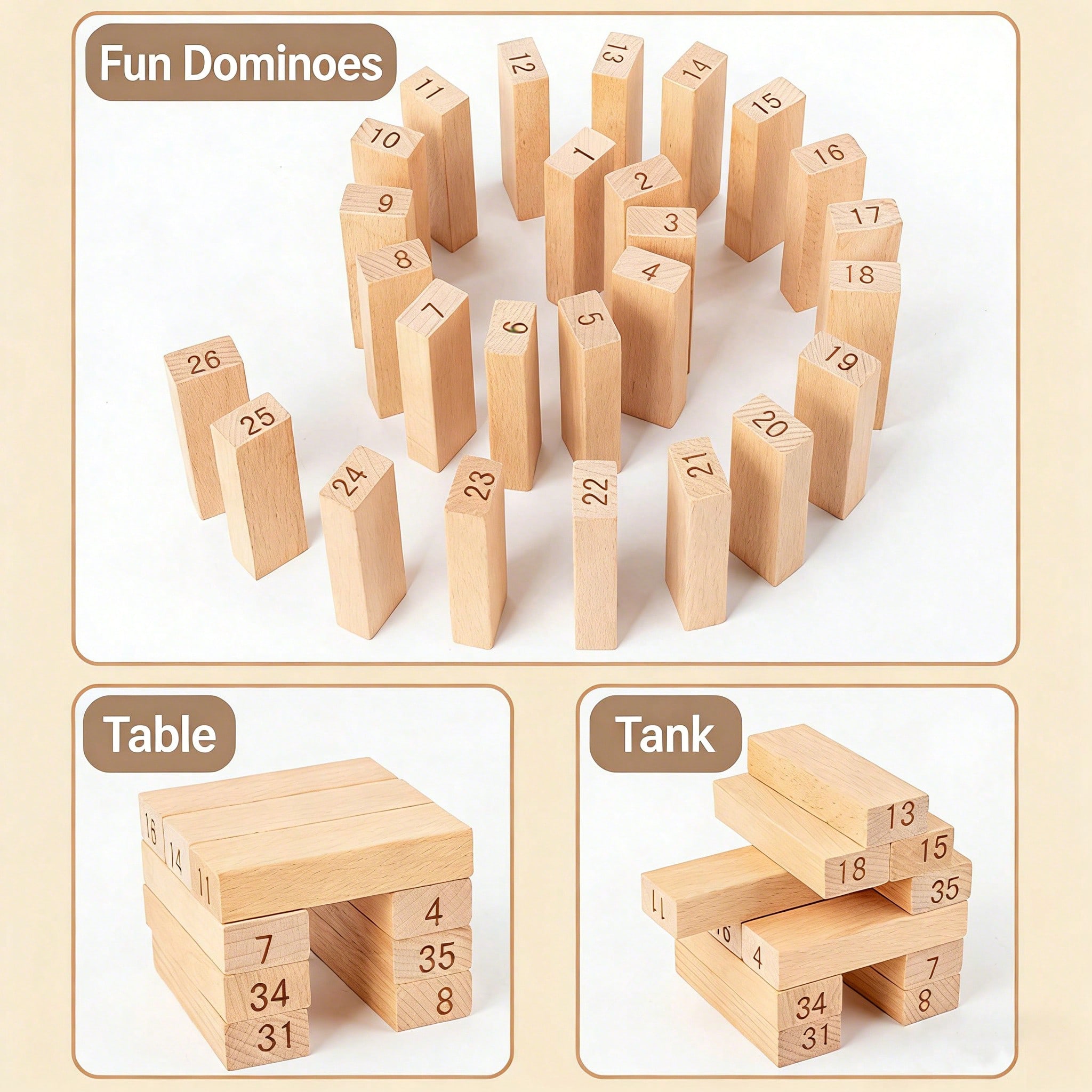 เกมตัวต่อไม้ซ้อนและล้ม, บล็อกไ - Kids Education Number บทวิจารณ์และราคา