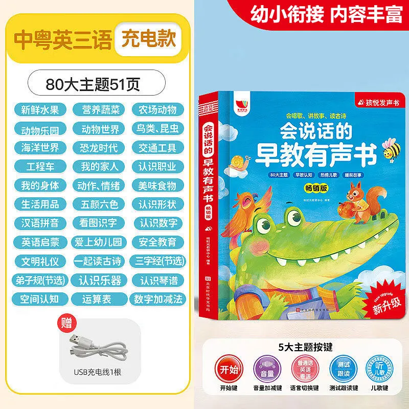 หนังสือเพลงกล่อมเด็กภาษาจีนกวา - Kids Education Rhymes บทวิจารณ์และราคา