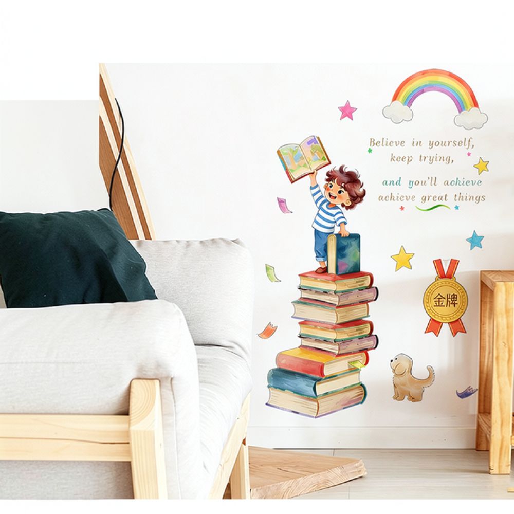 สติกเกอร์ติดผนังวลีภาษาอังกฤษส - Kids Education Motivation บทวิจารณ์และราคา